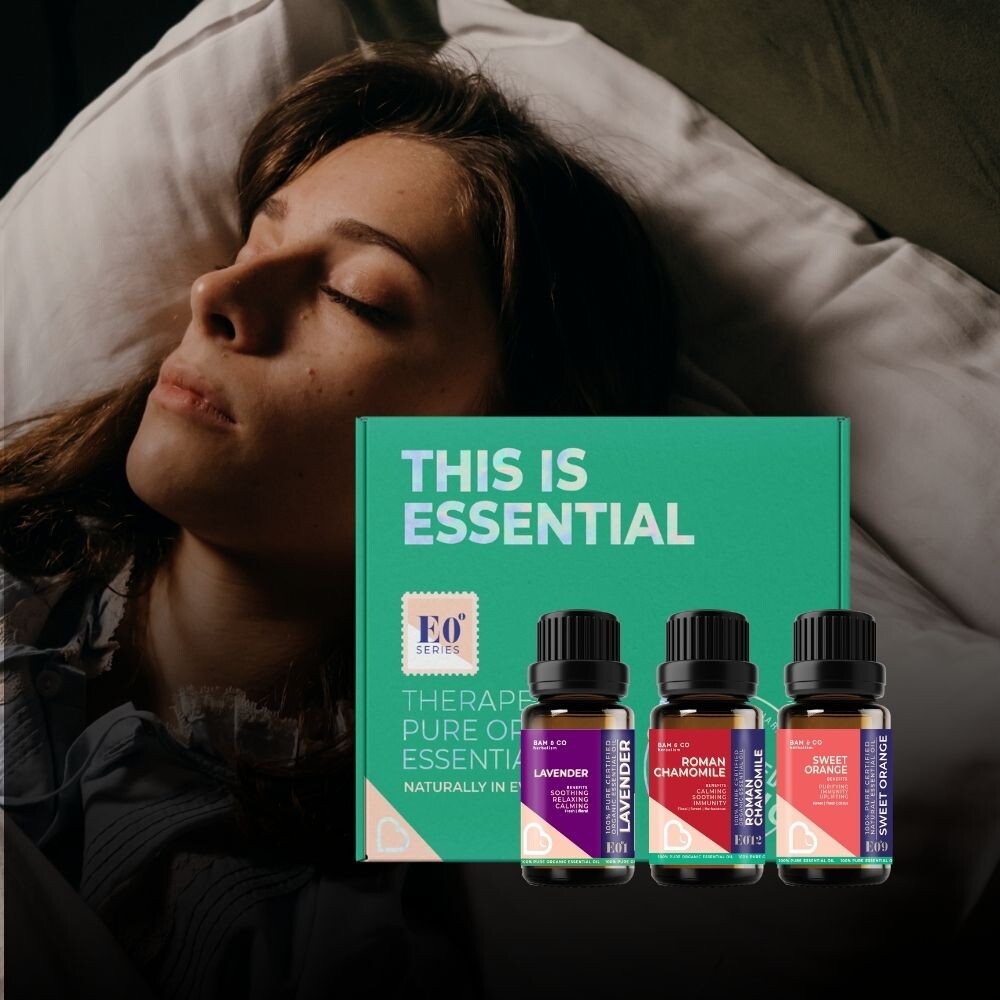 BAM & CO Good Sleep (Lullaby) Kit Organic Essential Oil – 3 Types of Oil 5ml / 10ml